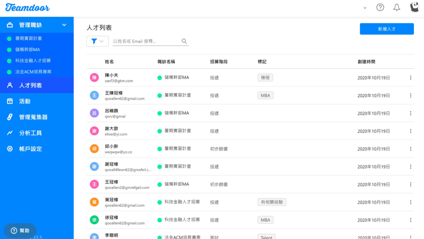  擁有一個完善的人才庫（Talent Pool）非常重要 